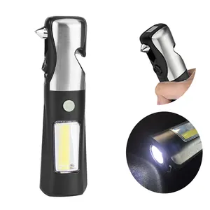 Factory Good Price COB Work Light Save Life Safety Hammer Led Multifunctional Flashlights