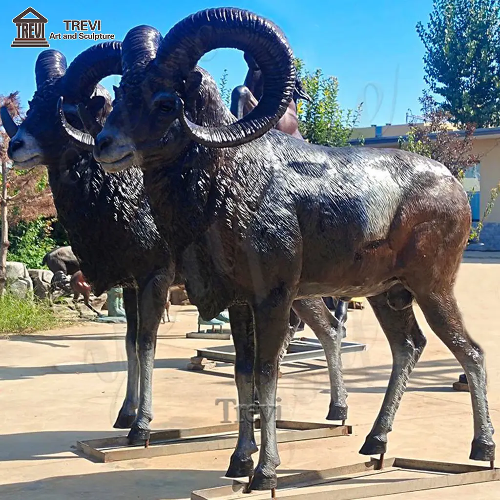 Открытый сад ручной работы статуя металлическая скульптура животных в натуральную величину латунь бронза