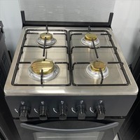 Cuisinière et four de cuisine faciles à utiliser pour la cuisson à domicile, cuisinière à gaz 4 feux avec four 50*50 et gril, brûleur à gaz