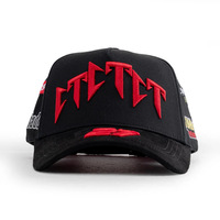 Gorra de Béisbol de Felpa a la Moda, Unisex, de Cinco Paneles, de Algodón, Ajustable, con Cierre a Presión y Diseño de Letras