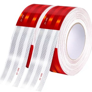 Ruban adhésif réfléchissant blanc rectangulaire imprimable, imperméable, pour extérieur, homologué DOT-C2, pour véhicules, remorques, camions et signalisation routière - Product Image 1