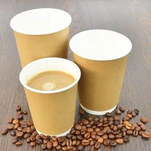 일회용 8 온스 커피 컵 맞춤형 이중 두꺼운 종이컵 테이크 아웃 포장 우유 차 컵