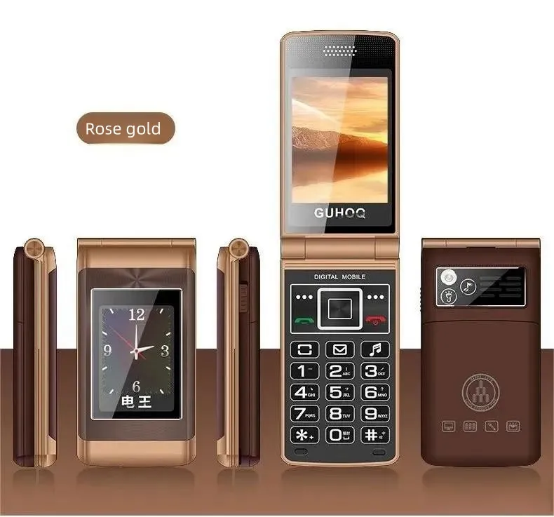 1,8 + 2,8 дюймов двойной экран GSM разблокированная большая кнопка 2G Китай мобильный телефон