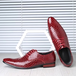 Chaussures habillées de luxe pour <span class=keywords><strong>homme</strong></span>, pointues, en python noir, tailles 38-47, pour mariage et affaires - Product Image 1