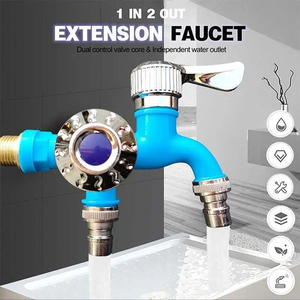 Robinet d'extérieur Superhome à prix d'usine, durable, pour eau froide, corps en plastique, poignée en acier, valve en céramique, pour machine à laver et jardin - Product Image 4