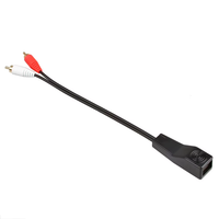 Câble adaptateur RJ45 femelle vers DC 35mm mâle et 2 RCA mâle, rallonge réseau 305m pour utilisation audio