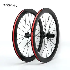 TAOZIK W22-03-451 22 inch 4 bearings 40 mm blade rim Disc brake hub 24 hole City Road folding bike wheels