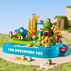 Jeu de société éducatif pour enfants : Aventure au zoo sur le bureau – Course de taupes et défi de survie – Jouets éducatifs - Product Image 6