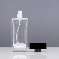 Botol Parfum Kaca Persegi Panjang Transparan Grosir 60ml 80ml 100ml Alas Tebal Pompa Semprot Isi Ulang Parfum