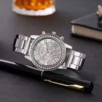 Montre à quartz de luxe pour femme au design unique, avec bracelet en alliage romain entièrement serti de diamants et collier assorti pour ensemble de bijoux