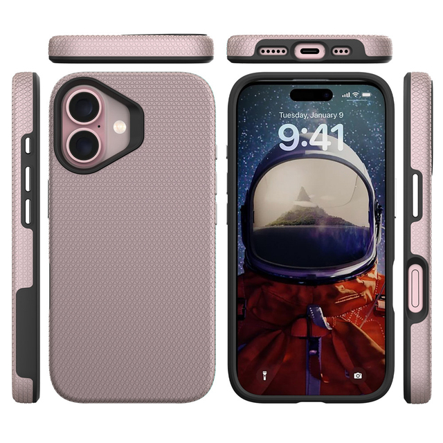 For iPhone 16 Plus TPU PC Hard Back Cover for iPhone 11 12 13 14 15 Pro Max 2 in 1 Double-layer Heavy Duty Protective Phone Case