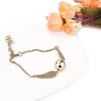 Nouveau produit mode Vintage Antique Double aile boule ronde Snitch Harry pendentif Potter Bracelet pour unisexe