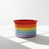 Panier de rangement rond en corde de coton tressée de 65 L au design moderne et écologique pour une utilisation polyvalente, organisation domestique, avec poignées, marque B&L