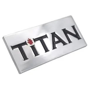 Fábrica venta al por mayor logotipo personalizado en relieve de plata placa de logotipo de Metal señal para bolso