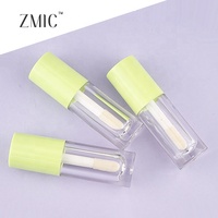 6ml Lipgloss-Tuben, leere Flüssiglippenstift-Behälter, transparente Lippenölflaschen, individuelle Flüssig-Rouge-Verpackung mit großem Pinsel, Großhandel