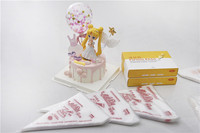 Sac à pâtisserie à la crème d'impression jetable Sac à glaçage pour gâteau Boîte à outils de décoration de gâteau Transparent en stock Sac à douille Goujons à gâteau en plastique