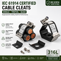 IEC 61914 Edelstahl Trefoil-Kabelklemmen mit Raucharmem LSF-Isoliermaterial SS316L