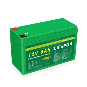 Penyimpanan Energi sel baterai bulat 32700 paket baterai Lithium portabel 12V 6Ah baterai surya fosfat besi Lithium