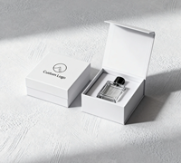 Boîte en carton écologique personnalisée de luxe avec rabat magnétique, faite à la main, pour parfum et cosmétiques, doublure en éponge, emballage vide mini 10ml/30ml