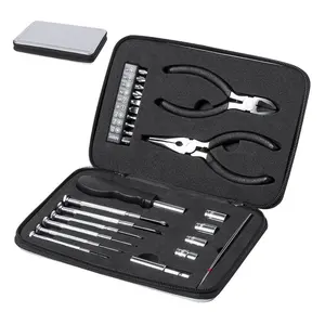 Ananke Tools 25pcs Household Multifunctional Hardware Hand Tools Sets Gift Repair Toolbox Combination Tool Set With Metal Box