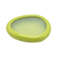 Ensemble de rangement alimentaire mignon réutilisable en plastique vert extensible pour avocat, oignon, citron, tomate – Idéal pour l'école