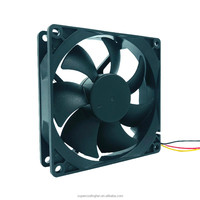Ventilateur axial DC rond Yofolon 92x92x25mm CE RoHS 12V, haute vitesse, roulement à billes 9225, OEM/ODM
