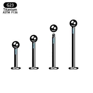 Piercing à bille à fond plat en titane G23, bijoux de corps unisexe ASTM F136 - Product Image 4