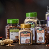 Bouteilles de condiments en plastique PET de qualité alimentaire, forme carrée, 350 ml/500 ml, avec couvercle papillon, vente en gros