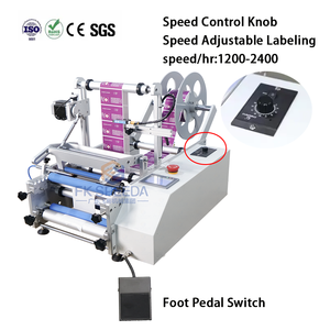Fk603 bán tự động rượu vang labeler ứng dụng labeler chai nước thực phẩm nước giải khát chai tròn máy dán nhãn - Product Image 4