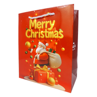 Sacs en papier cadeau de Noël personnalisés, sacs de shopping en carton blanc avec poignées et logo pour l'emballage de vêtements de vente au détail pour les fêtes