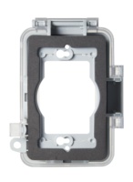 BAREP Boîtier de protection étanche 1 poste, homologué CULus, NEMA 3R, verrouillable, résistant aux UV, en polycarbonate, pour prise extérieure en zone humide
