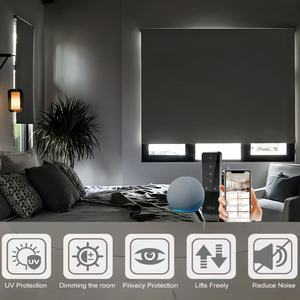 Stores enrouleurs motorisés intelligents avec contrôle par application WiFi et compatibilité Google, stores zébrés, stores occultants pour hôtels, rideaux intelligents - Product Image 4
