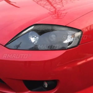 1 par de cubiertas de fibra de carbono real para faros delanteros de coche, para Hyundai Coupe 2003 2004 2005 2006, accesorios para coche - Product Image 6