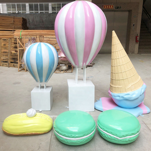 Statue de <span class=keywords><strong>montgolfière</strong></span> en résine et fibre de verre personnalisable <span class=keywords><strong>Art</strong></span> de jardin de Noël extérieur festif pour accessoires de centre de table de douche de bébé - Product Image 2