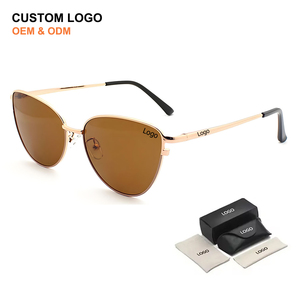 Nouvelles Lunettes de Soleil Femme Design Tendance Oeil de Chat Logo Personnalisé Luxe Vintage Métal Protection UV400 Confortables Monture Complète 2025 - Product Image 1