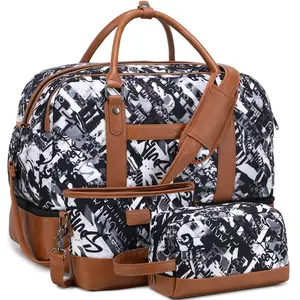 Nerlion özel Logo kadınlar tuval küçük seyahat çantası spor çantası seyahat hafif haftasonu gecede büyük kapasiteli spor çantası