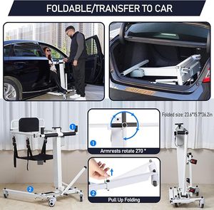 Seniors Foldable Electric Recliner Lift Chair Standing Assist Home Medical Car Transfer Mobility Seat - Product Image 4