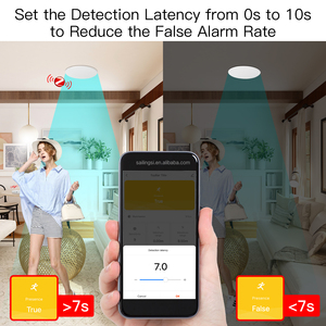 Détecteur de présence humaine intelligent SLS <span class=keywords><strong>Tuya</strong></span> ZigBee 5.8GHz à radar <span class=keywords><strong>MMWave</strong></span>, détection corporelle, équipement électrique - Product Image 2