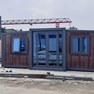 Casa Container Pieghevole <span class=keywords><strong>a</strong></span> Doppia Ala Staccabile, Box Espandibile Tre-<span class=keywords><strong>in</strong></span>-Uno, Spazio Abitativo Mobile Pieghevole con Design 3D, Struttura <span class=keywords><strong>in</strong></span> Acciaio Sandwich - Product Image 2