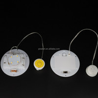 Module d'éclairage LED 4 SMD à base ronde avec support de pile bouton séparé pour essai, accessoires d'éclairage DIY pour décorations de Noël