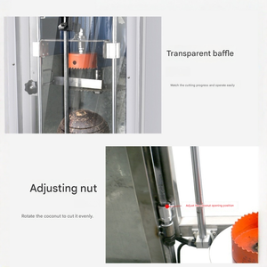 Machine robuste pour fendre et couper les noix de coco, conçue pour transformer les noix de coco mûres en moitiés et en morceaux plus petits - Product Image 3