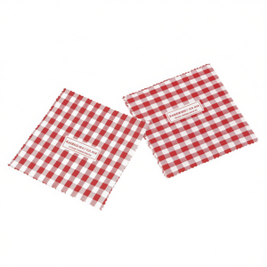 ผ้าปูโต๊ะลายตารางสีแดง 6 ชิ้นสำหรับตกแต่งโต๊ะ - Product Image 2