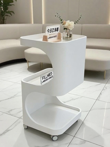 Chariot de rangement moderne en plastique pour salon de beauté, chariot utilitaire mobile à 4 roues pour salon de <span class=keywords><strong>coiffure</strong></span> - Product Image 3