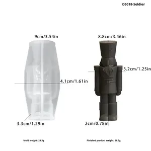 DIY Goutte à Goutte Moule Roi Soldat Poupée Silicone Moule <span class=keywords><strong>Bougie</strong></span> Gypse Moule Ornement Stéréoscopique - Product Image 6