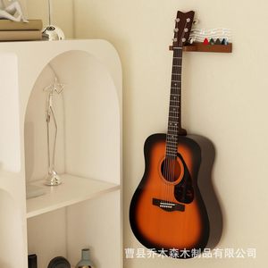 Soporte de Pared para Guitarra de Madera con Luces, Diseño de Notas Musicales, Soporte para Púas, Soporte Universal para Guitarra Eléctrica y Ukelele - Product Image 4