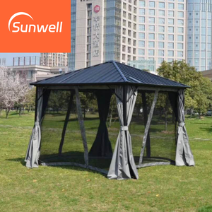 Fabbrica all'ingrosso Custom alluminio antipioggia Business Gazebo baldacchino con tenda pubblicità Pergola personalizzabile - Product Image 2