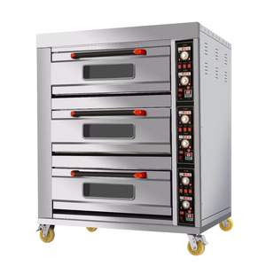 อุปกรณ์เบเกอรี่อุตสาหกรรมเชิงพาณิชย์ขนาดใหญ่ 3 4 ชั้น 6 9 12 ถาดขนมปังพิซซ่าบิสกิตเตาอบสําหรับขาย - Product Image 1