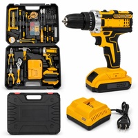 Kit de perceuse sans fil industrielle à batterie lithium 2 vitesses, ensemble d'outils électriques professionnels, tournevis électrique pour réparation