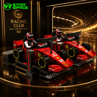 Simulateur de course automobile F1 à écran incurvé de 49 pouces, machine d'arcade avec mouvement dynamique 4+2 axes pour parc d'attractions