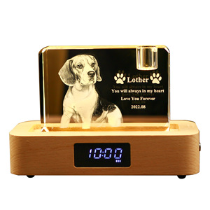 Bán buôn K9 tùy chỉnh Laser khắc 3D ảnh pha lê Cube khung cơ sở màu đen cá nhân quà lưu niệm và quà tặng - Product Image 5